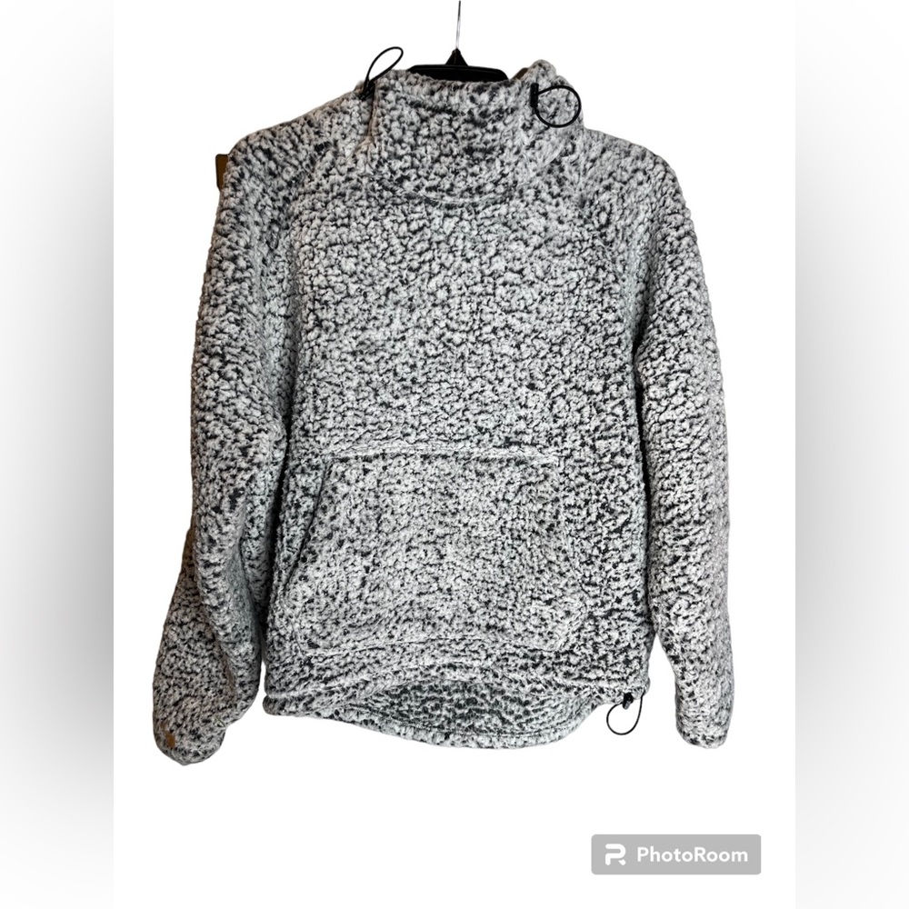 Victoria’s Secret Pink Oversized Gray Pullover Hoodie Size Small